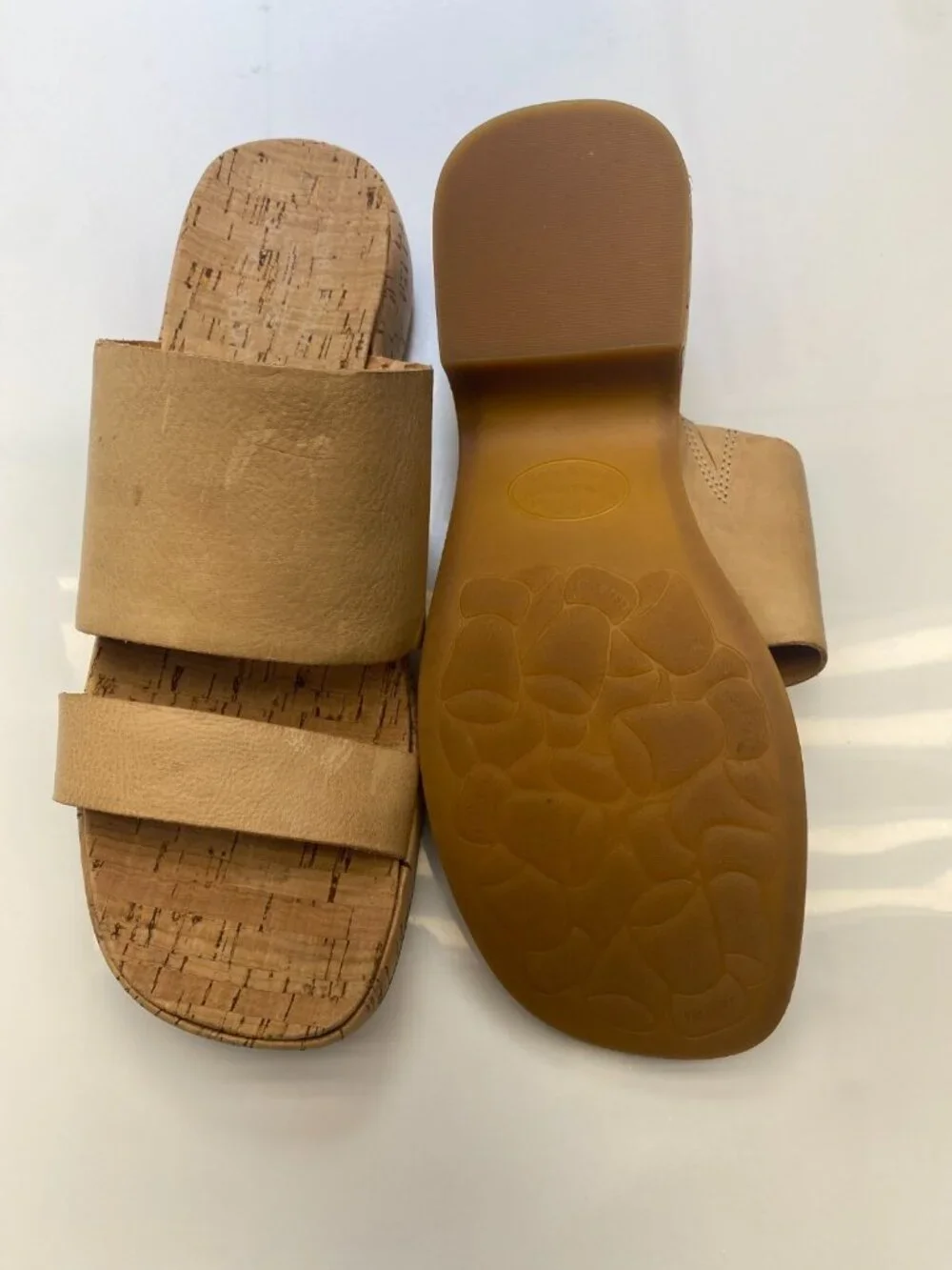 Kork-Ease Women's Alia Brown Terra Leather Strap Cork Heel Sandal Sz  10